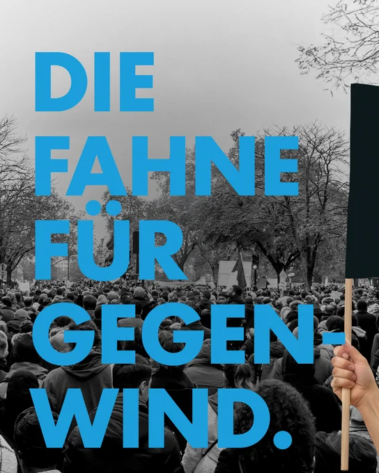 Die Fahne für Gegenwind.
