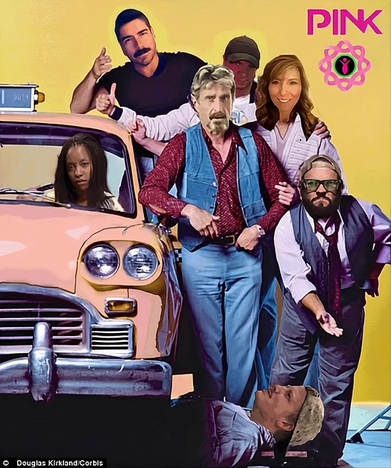 John McAfee's First Tweet about Pink Taxi in June 3, 2018.