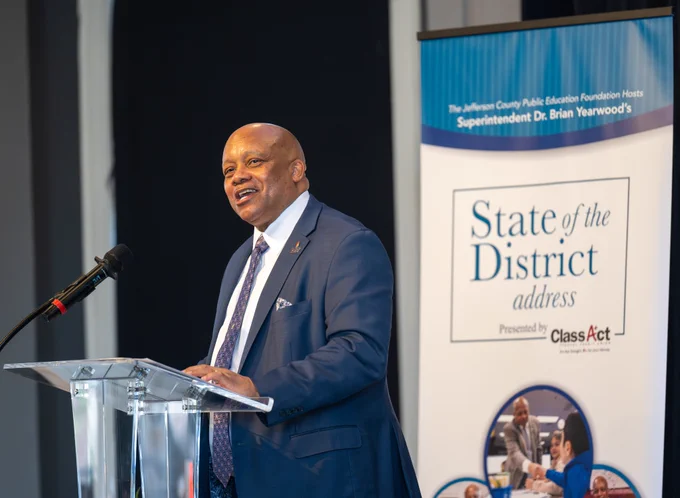 Dr. Yearwood delivers his State of the District address.