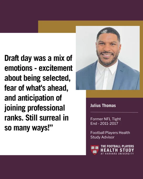 Language from the post with a headshot of Julius Thomas. 