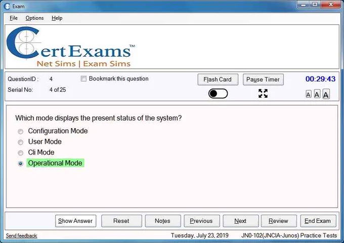 JNCIA practice tests updated to reflect latest exam topics.