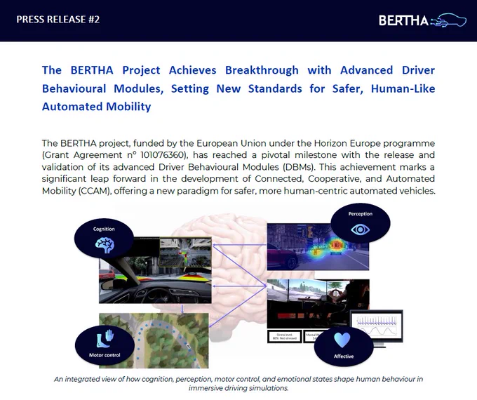 BERTHA press release 2