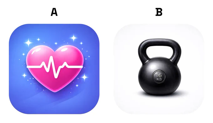 Health and fitness app icons for Apple iOS apps product page