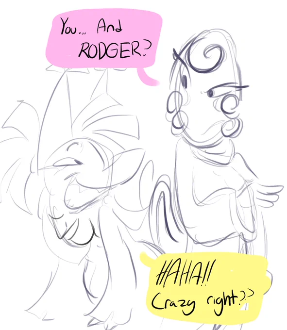 Glisten: You… and Rodger??

Yatta: HAHA!! Crazy right?