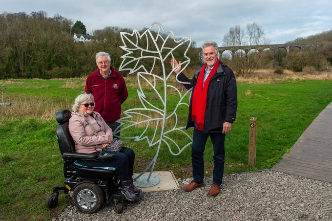 Deputy First Minister, Huw Irranca-Davies, and Cabinet Secretary for Finance and Welsh Language, Mark Drakeford opening the National Forest Trail in Porthkerry Park in Barry. 