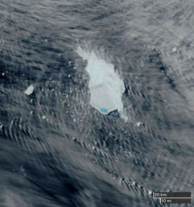 Iceberg A23a - NASA Terra Modis 3 March 2026