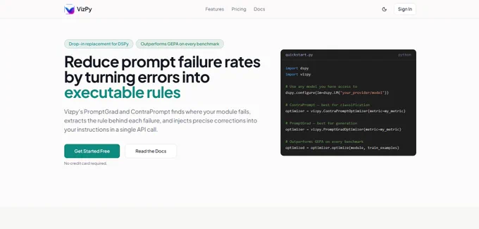 VizPy Landing Page Image