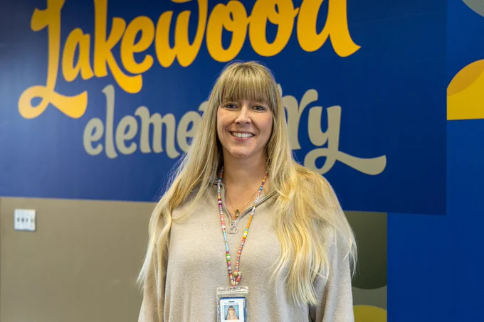 Lacey Lee, Lakewood Elementary school social worker, smiling.