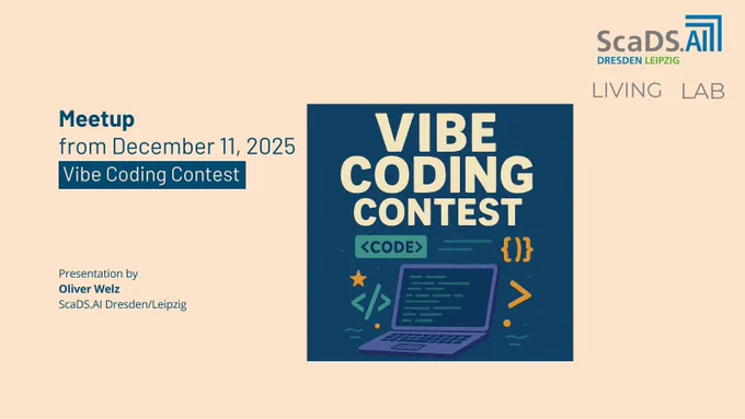 Cover image of the presentation of the Vibe Coding Contest
