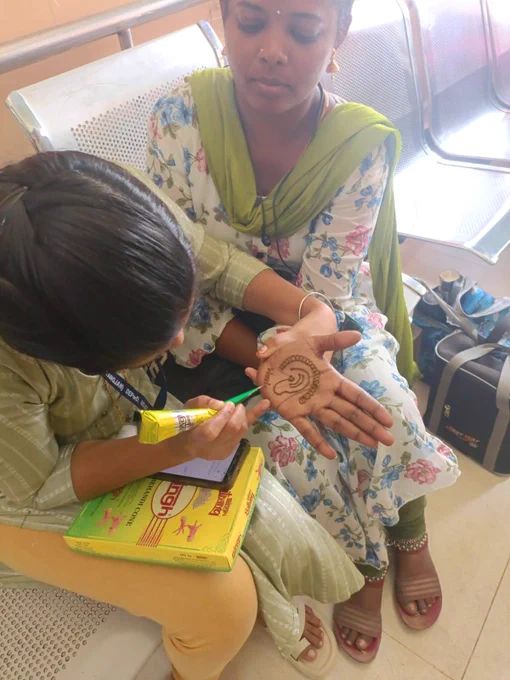 The HRD Students, Dept. of SHC, participated in 'Mehendi Competition' as part of observance of 'World Hearing Day' at NIEPMD (D) on 3rd March 2026.