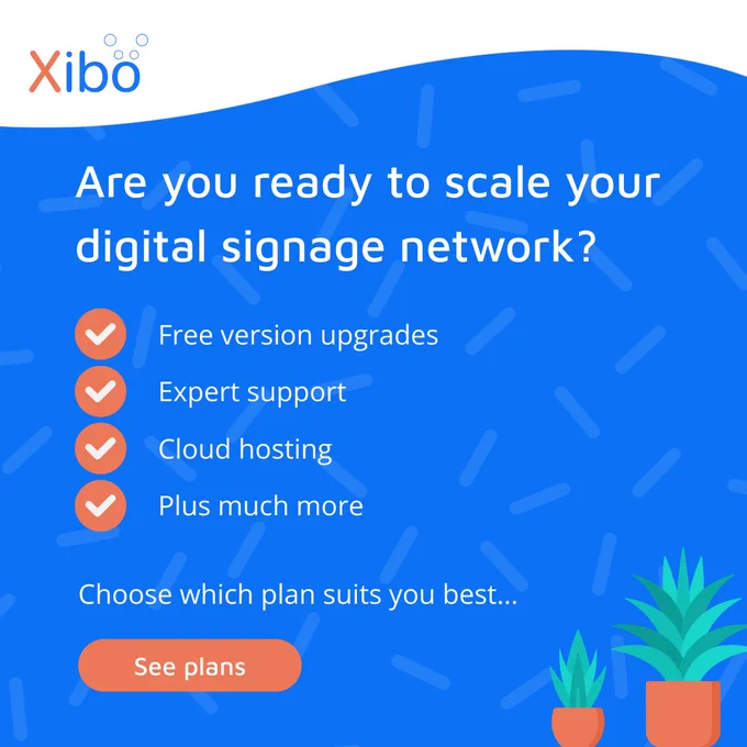 Xibo Digital Signage Scale Network Plan