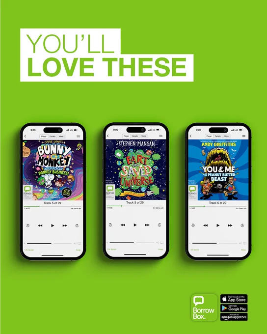 More slapstick, chaotic adventures perfect for kids who love humour, mischief and mayhem, on BorrowBox !