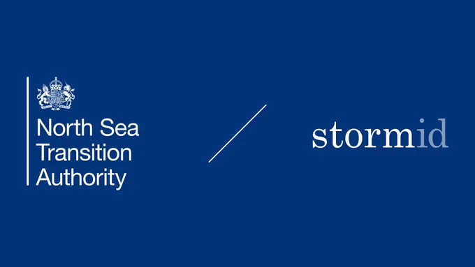 North Sea Transition Authority and Storm ID logos