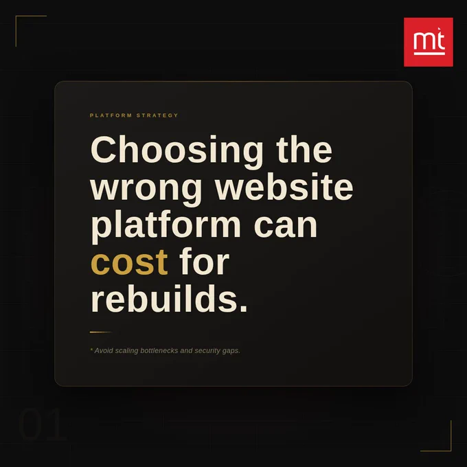 Choosing the wrong website platform can lead to costly rebuilds.