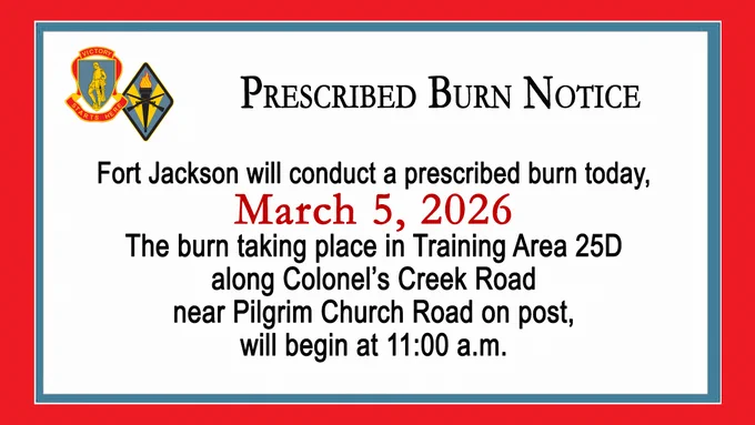 Prescribed Burn Notice - March 5, 2026