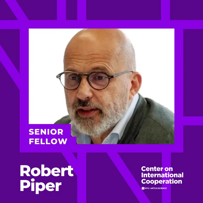 Headshot of Robert Piper. Text: Senior Fellow. Robert Piper. CIC logo on bottom right.