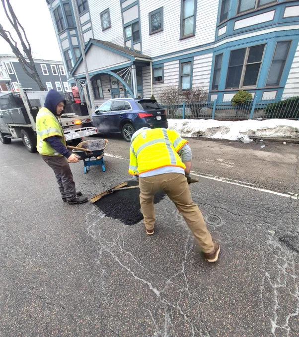 Picture: PWD patch crews making repairs