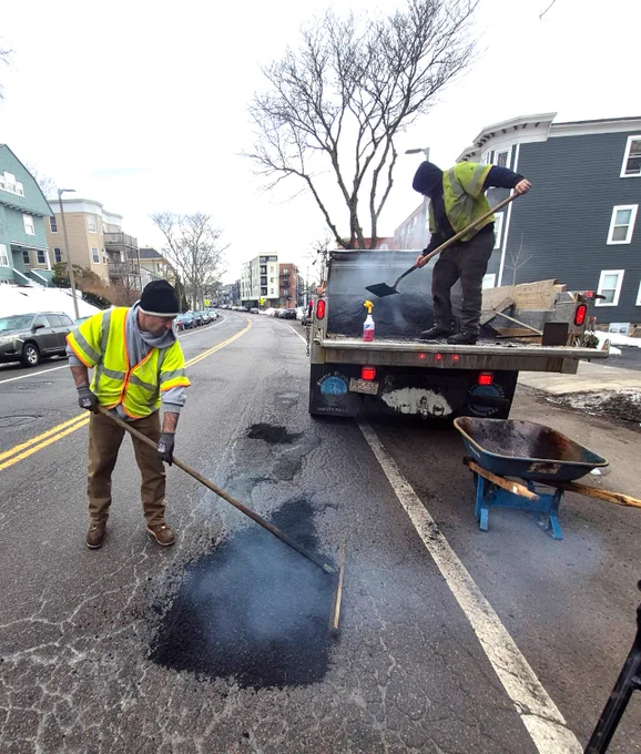 Picture: PWD patch crews making repairs picture: PWD patch crews making repairs.