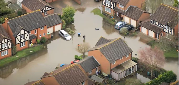 flooded area