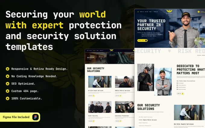 Webflow Template For Security Services Website - SecurityForce