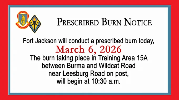 Prescribed Burn Notice - March 6, 2026