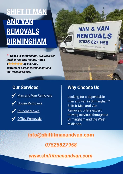 Shift It Man and Van Removals services 
Man and Van Removals
House Removals
Office Removals 
Student Removals