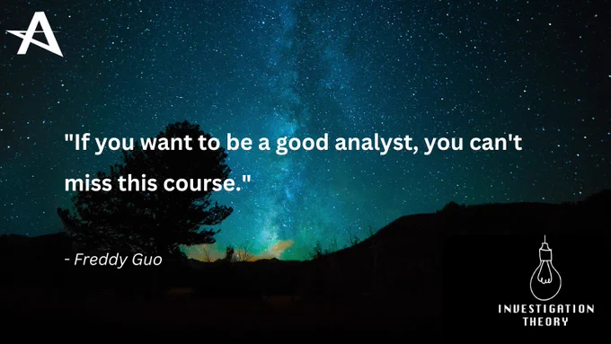 Freddy Guo writes, "If you want to be a good analyst, you can't miss this course." 