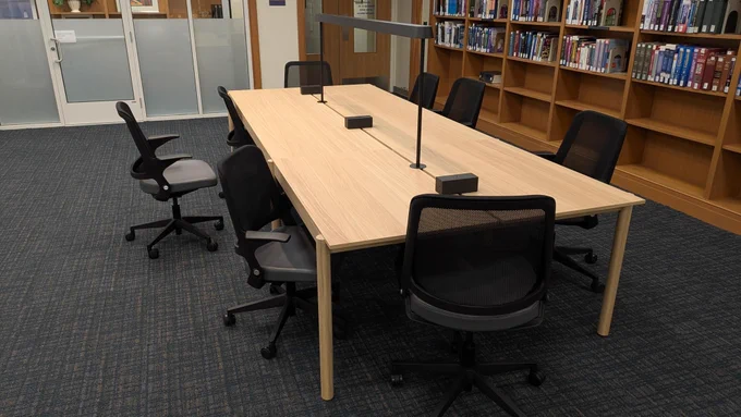 a table and chairs