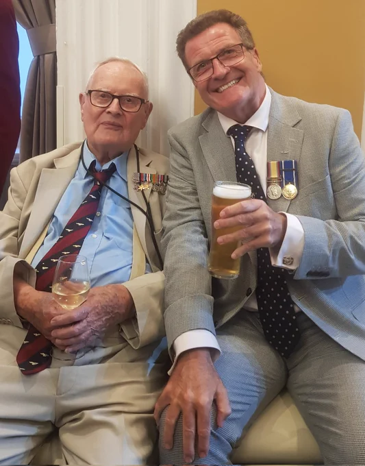 John & colin enjoying a drink