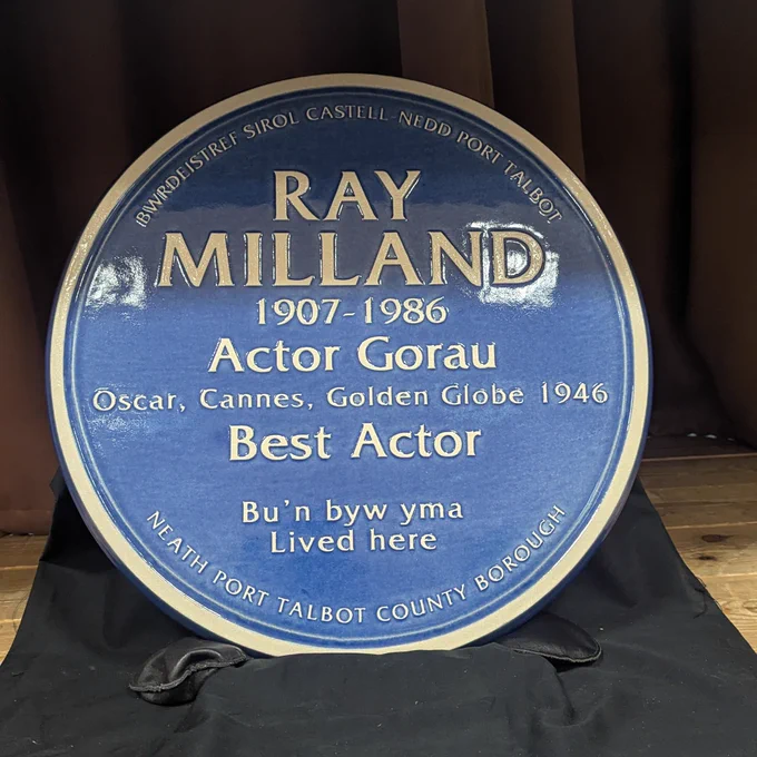 Ray Milland 1907-1986. Actor. Oscar, Cannes, Golden Globe 1946. Best Actor lived here. 