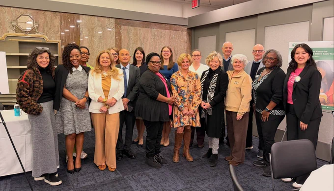 Three group photos of Institute for Child Success joining their Early Childhood Common Agenda (ECCA) advocates and NAEYC to exercise their voices on early childhood policy in DC.