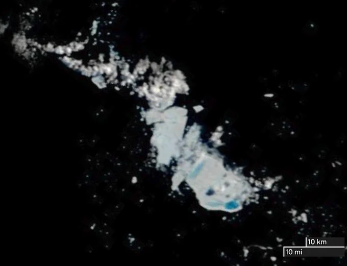 Iceberg A23a - 6 March 2026 - Nasa Terra Modis