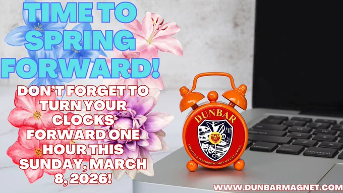Spring Foward one hour graphic