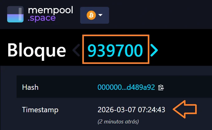 https://mempool.space/es/block/00000000000000000000aecea64acc1583ac48c389d070ccc2f1aac87d489a92