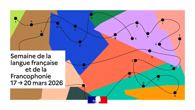 Visuel du gouvernement avec indiqué dessus semaine de la langue française et de la Francophonie