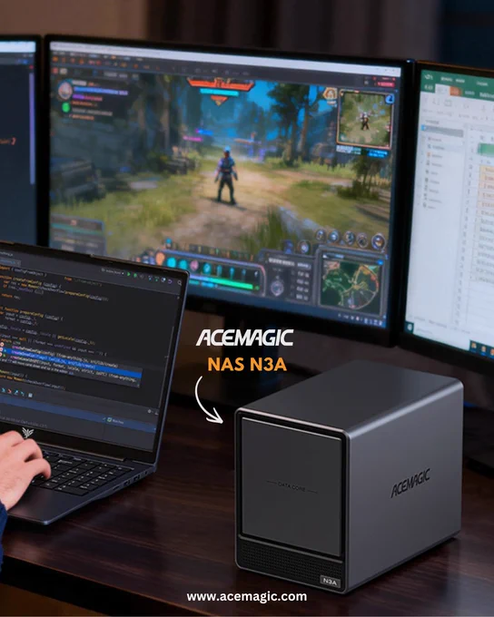 ⚡🖥️ Brace yourself — next‑gen storage is about to land!!!
The ACEMAGIC N3A NAS x PC delivers next‑level speed, intelligent storage, and all‑around performance for home and work.
💾 One device. Endless possibilities.

📢 Coming soon — get ready to upgrade 🚀

Global : https://acemagic.com/
EU: https://acemagic.eu/
DE: https://acemagic.de/
UK: https://acemagic.uk/
FR: https://acemagic.fr/
IT: https://acemagic.it/
ES: https://acemagic.es/
MX: https://acemagic.mx/
JP: https://acemagic.jp/

#ACEMAGICNAS #ACEMAGICN3A #ACEMAGICNASN3A #DataStorage #StorageSolution #SmartStorage