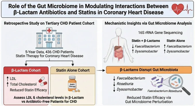 New data suggest β-lactam antibiotics may blunt statin efficacy in CHD by disrupting gut microbiota, including key taxa linked to lipid regulation. Could microbiome-aware prescribing improve outcomes? Curious to hear how others interpret or apply this in practice.