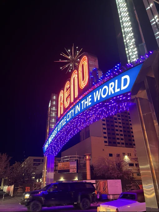 Reno neon lights sign.