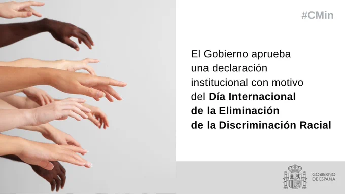 Aprobada una declaración institucional con motivo del Día Internacional de la Eliminación de la Discriminación Racial.
