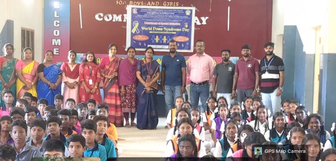 Awareness program organised at St. Joseph Higher Secondary School, Kovalam, Chennai, on the occasion of 'World Down Syndrome Day' on 20th March 2026 .