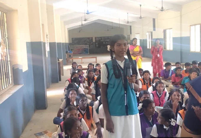 Students from St. Joseph Higher Secondary School, Kovalam, Chennai, participated in the awareness session delivered by Dr  J. Vijayalakshmi, Senior Pediatrician, NIEPMD (D), on the occasion of 'World Down Syndrome Day' on 20th March 2026.