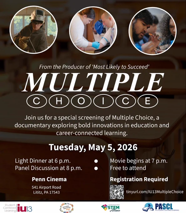 Invitation to the Multiple Choice film screen on May 5th from 6-8pm. Register at tinyurl.com/IU13MultipleChoice