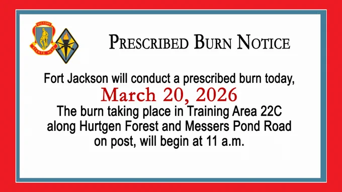 Prescribed Burn Notice - Marhc 20, 2026