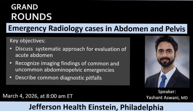 Picture of Dr. Yashant Aswani and description of the presentation.