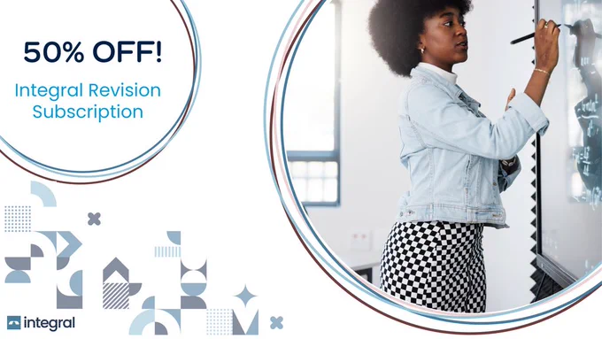 50% off Integral revision subscription