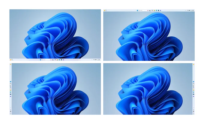 Movable Windows 11 taskbar