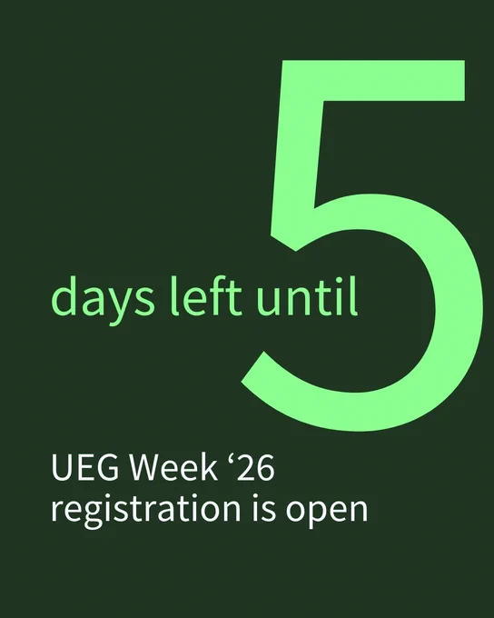 5 Tage bis zur Registrierung für die UEG Woche 26.
