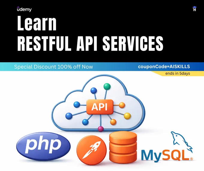 Create RESTful APIs using PHP, POSTMAN and MySQL: Secure API
https://www.udemy.com/course/create-restful-apis-using-php-postman-and-mysql-secure-api/?couponCode=AISKILLS
#restfulapi #php #mysql #sekharmetla #udemy #free #offer


Complete ASP.NET Core MVC 6 with Real-World Projects
https://www.udemy.com/course/aspnet-core-mvc-webforms-a-project-method-from-scratch/?couponCode=AISKILLS
#aspnet #mvc #projects #sekharmetla #free #udemy #offers