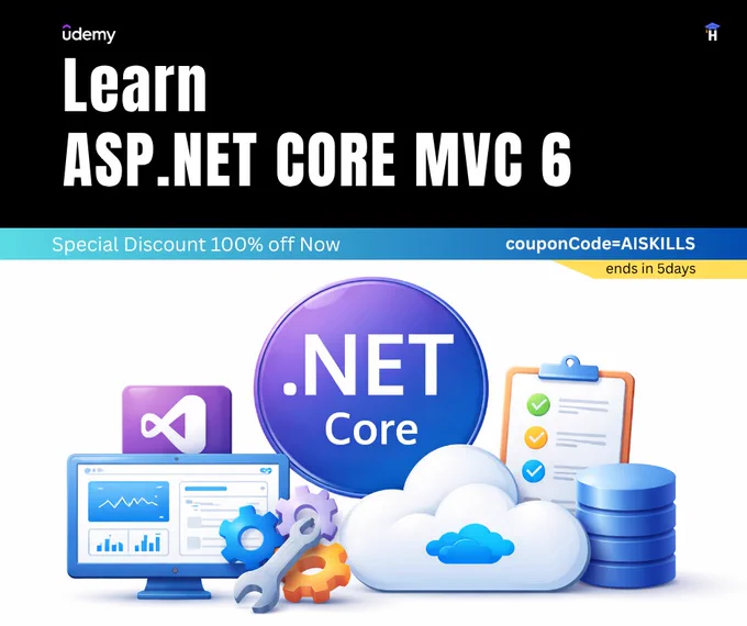 Create RESTful APIs using PHP, POSTMAN and MySQL: Secure API
https://www.udemy.com/course/create-restful-apis-using-php-postman-and-mysql-secure-api/?couponCode=AISKILLS
#restfulapi #php #mysql #sekharmetla #udemy #free #offer


Complete ASP.NET Core MVC 6 with Real-World Projects
https://www.udemy.com/course/aspnet-core-mvc-webforms-a-project-method-from-scratch/?couponCode=AISKILLS
#aspnet #mvc #projects #sekharmetla #free #udemy #offers