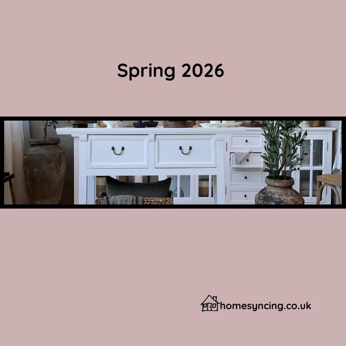 Spring 2026.
Vanessa White Display Sideboard.
homesyncing.co.uk